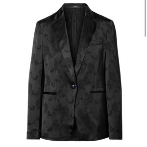 Theory Grinson One-Button Floral Jacquard Viscose Blazer Size 0